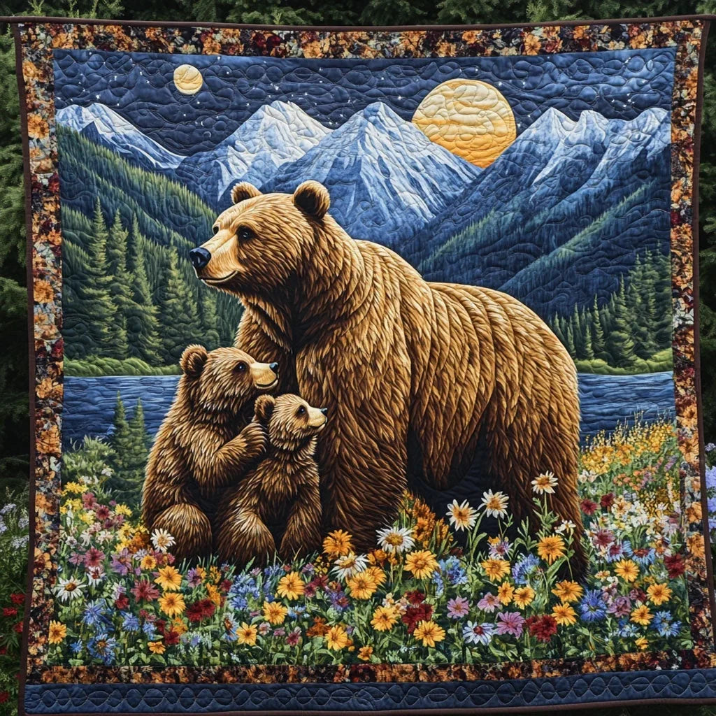 Home Beneath The Peaks Quilt Blanket