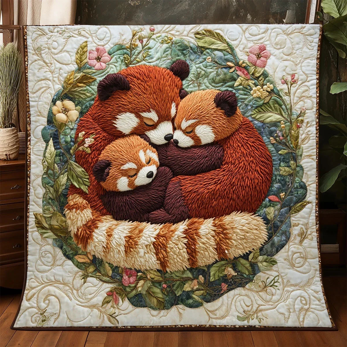 Home Is A Hug Quilt Blanket