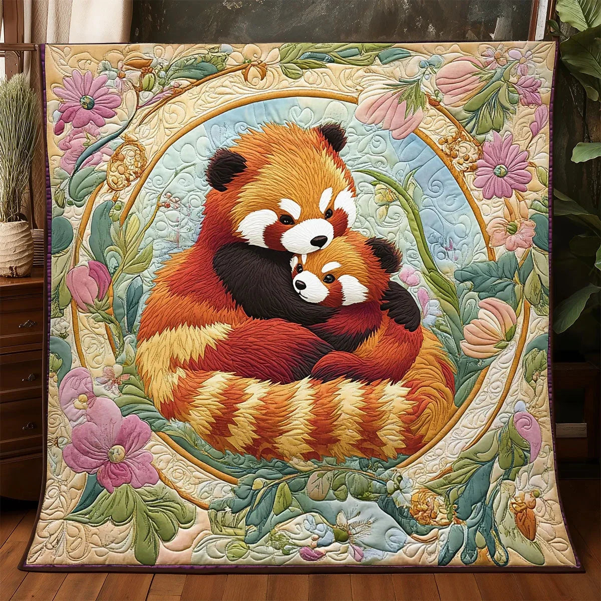 Home Is A Hug Quilt Blanket