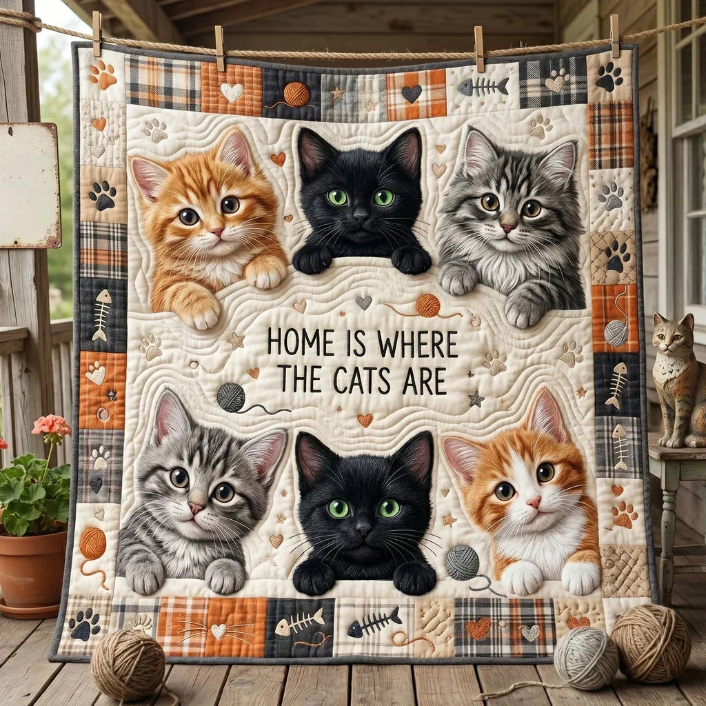 Home Of Paws Quilt Blanket