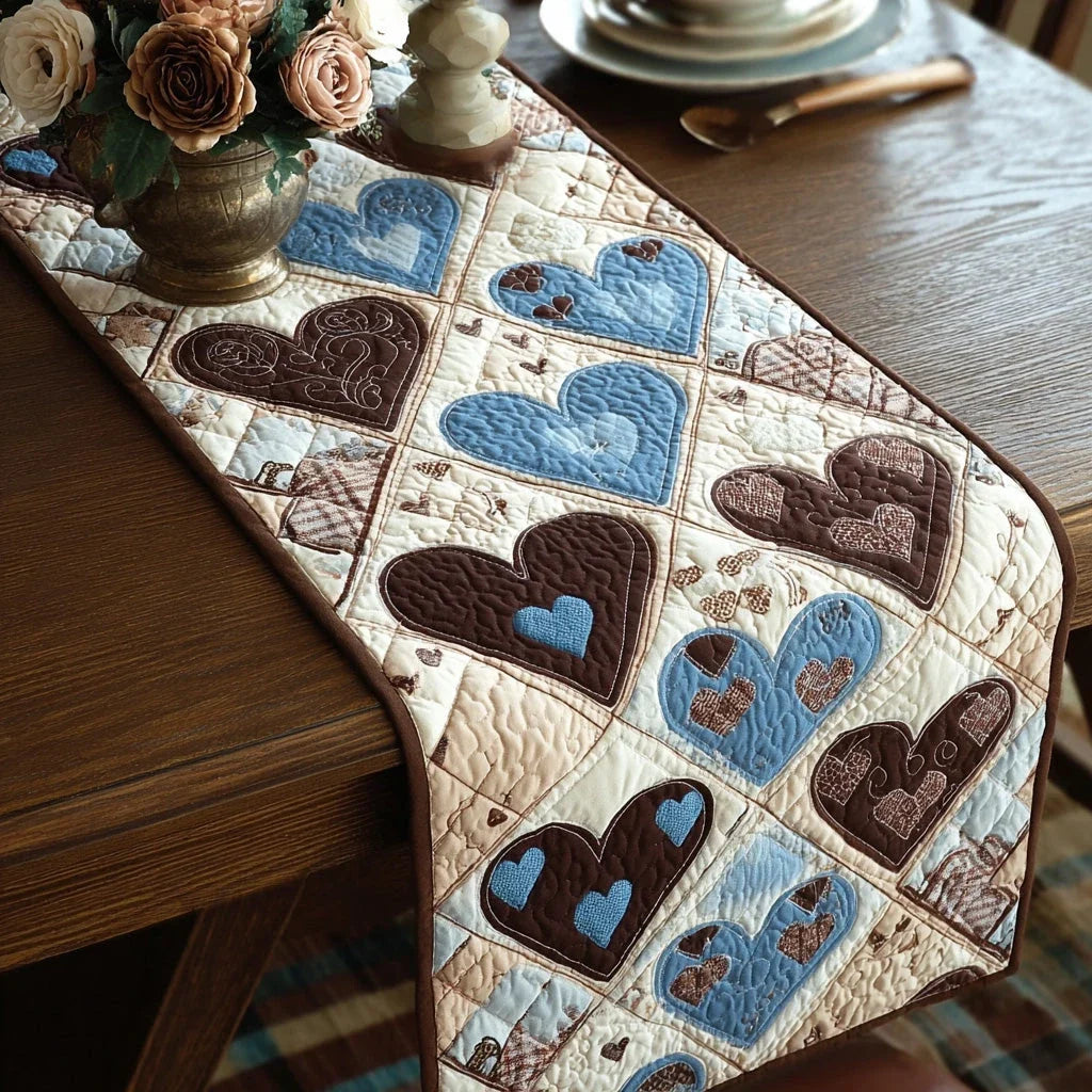 Homegrown Love Mosaic Quilted Table Runner
