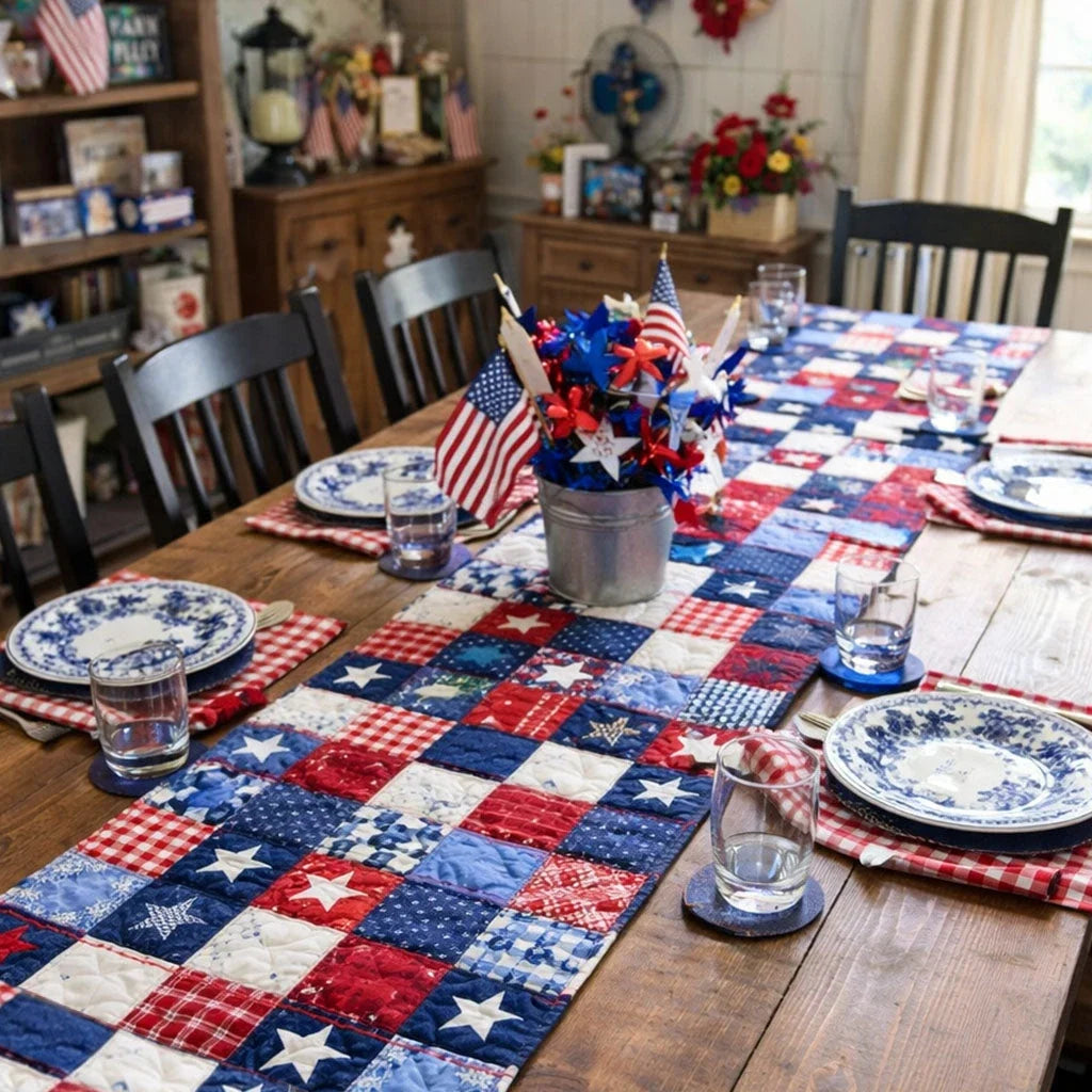 Homestead Honor Quilted Table Runner