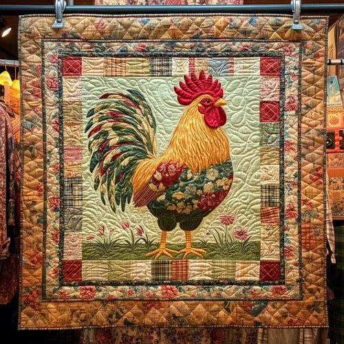 Homestead Rooster Quilt Blanket