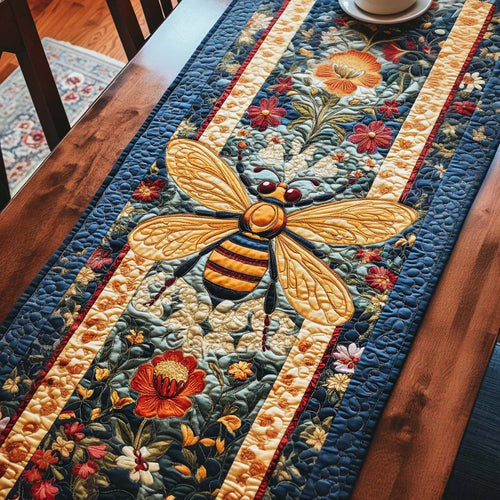Honey Bee Quilted Table Runner