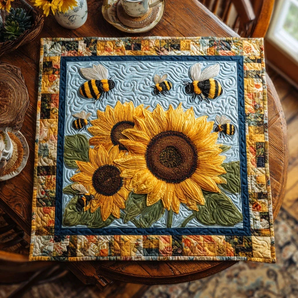 Honey Sun Quilted Table Topper