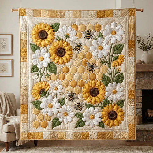 Honeycomb Haven Quilt Blanket - Quilted Blanket by Wild and Way