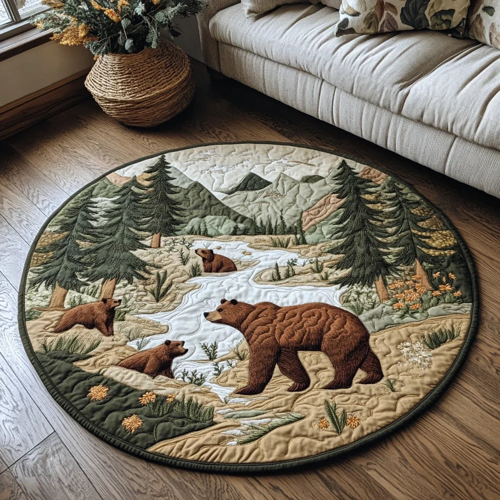 Honeycomb Haven Quilted Round Mat