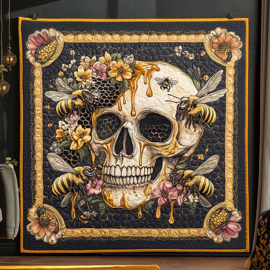 Honeycomb Skull Quilt Blanket