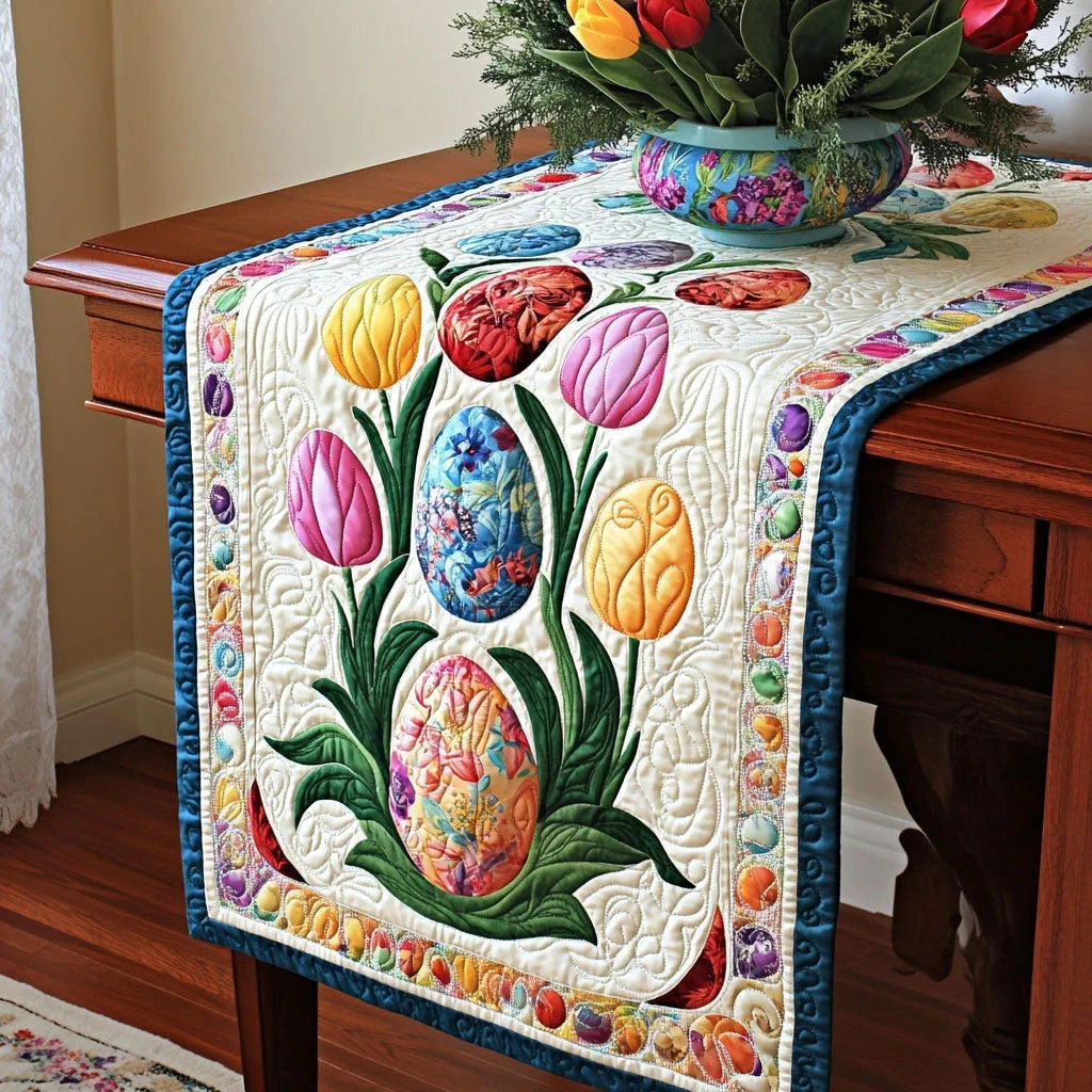 Hop Into Easter Quilted Table Runner