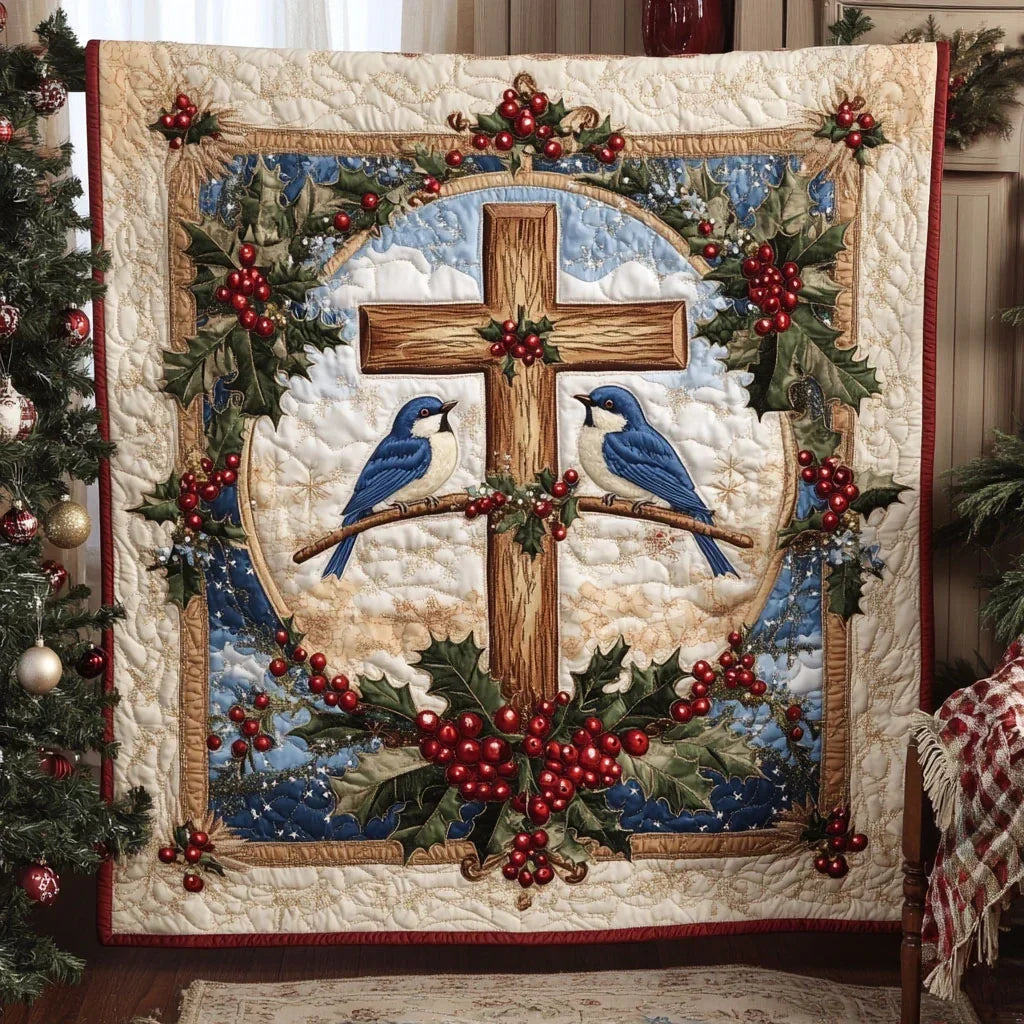 Hope Bluebird Quilt Blanket