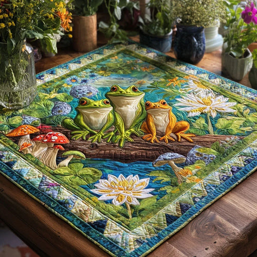 Hoppy Moments Quilted Table Topper