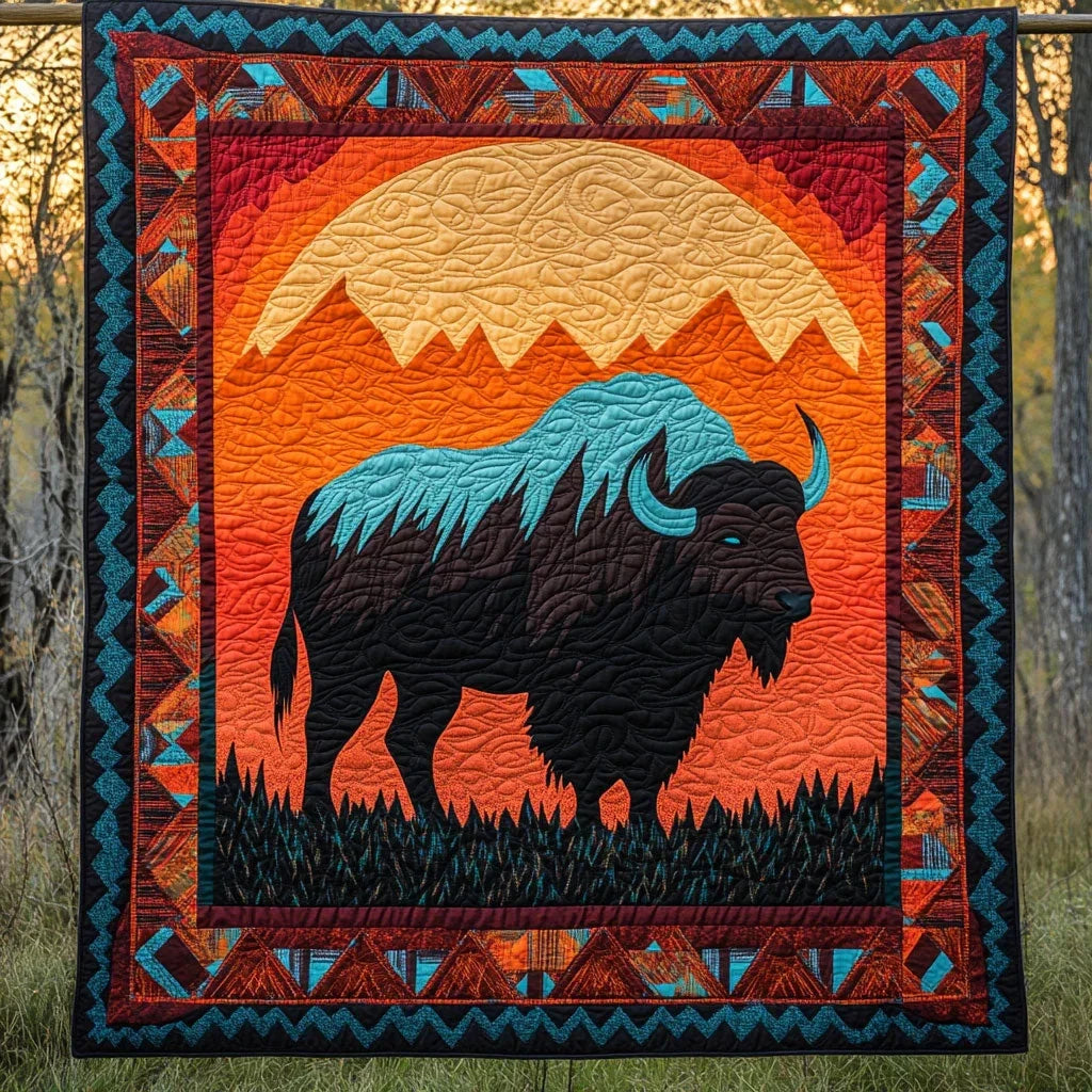 Horned Spirit Quilt Blanket