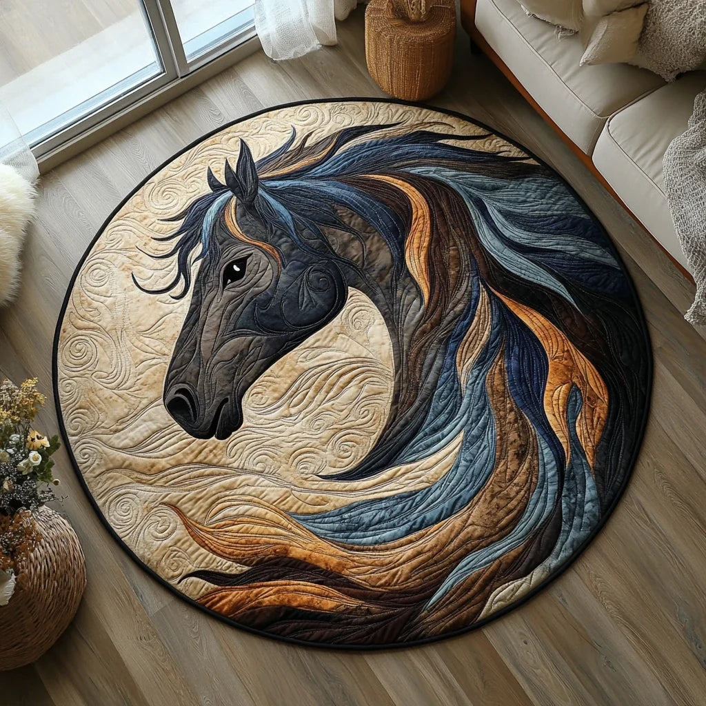 Horse Lover Dream Quilted Round Mat