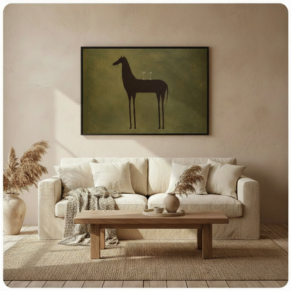 Dark Horse Martini Minimalist Canvas Wall Art