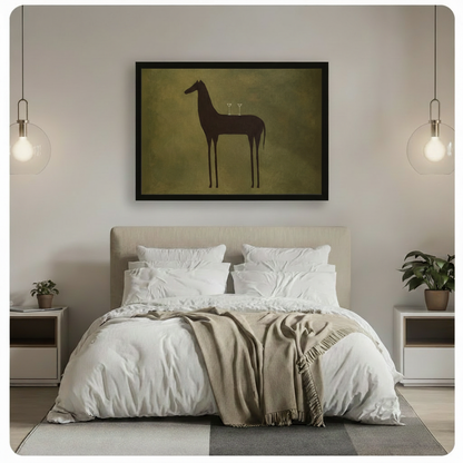 Dark Horse Martini Minimalist Canvas Wall Art
