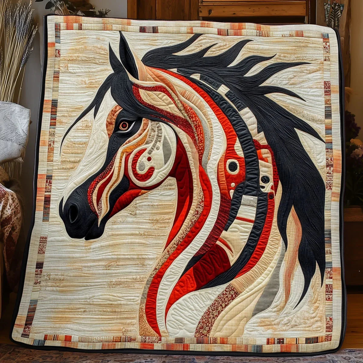 Horse Spirit Flow Quilt Blanket