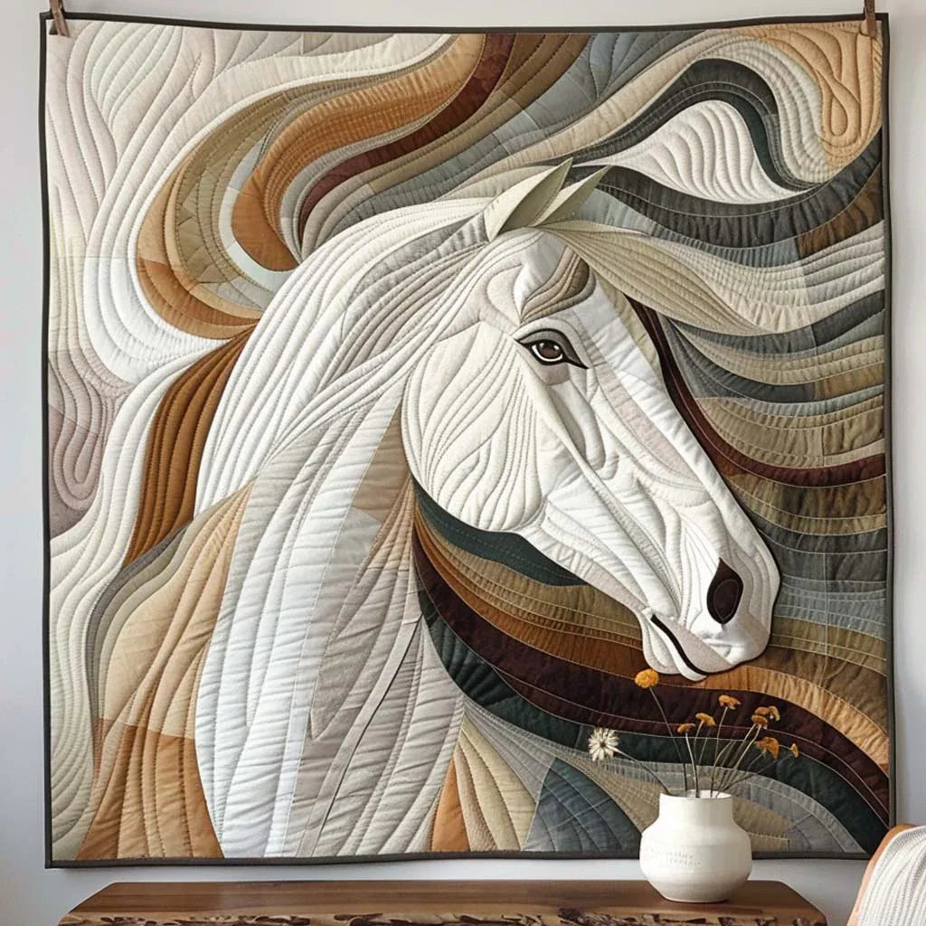 Horse Valley Quilt Blanket - Quilted Blanket by Wild and Way