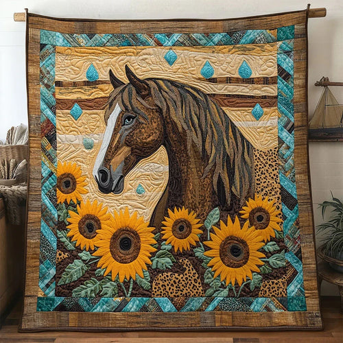 Horse Western Grace Quilt Blanket