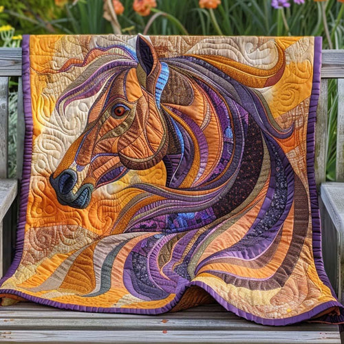 Horse Wonder Quilt Blanket - Quilted Blanket by Wild and Way