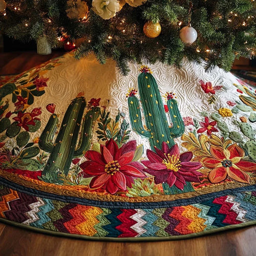 Hot Sands Christmas Quilted Tree Skirt