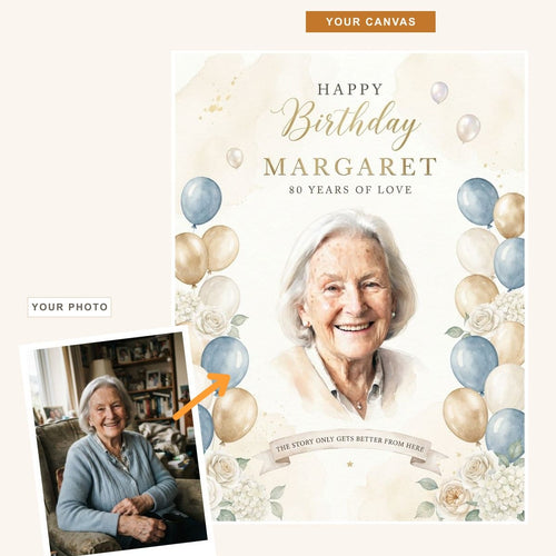 The Happy Birthday Canvas Wall Art
