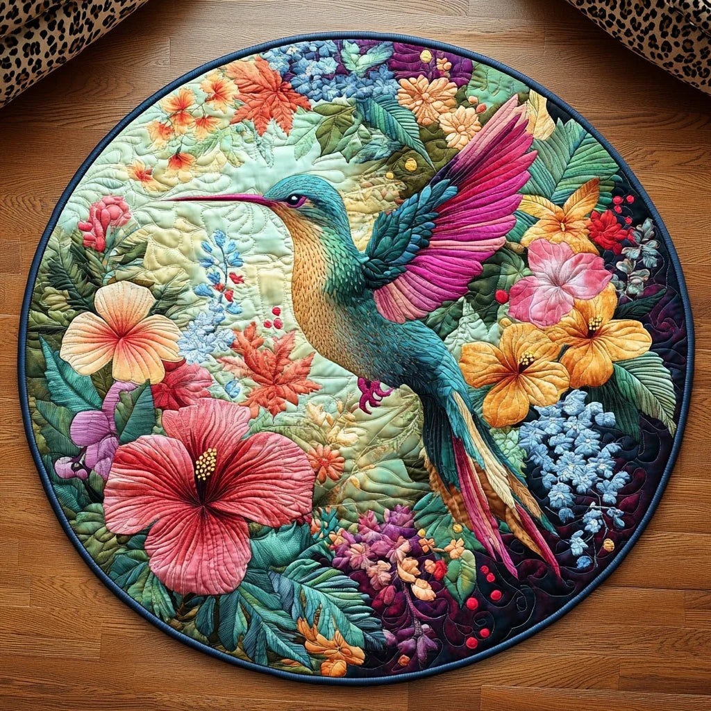Humming Harmony Quilted Round Mat