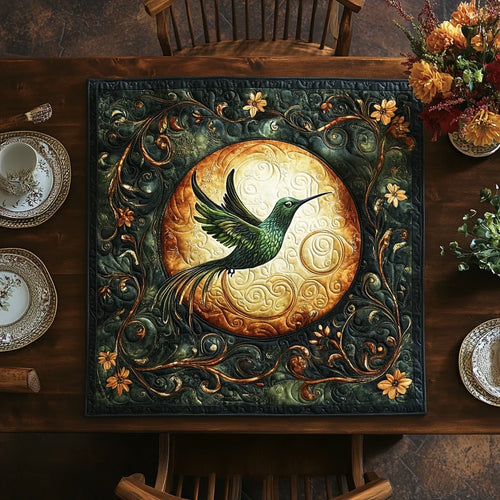 Hummingbird Charm Quilted Table Topper