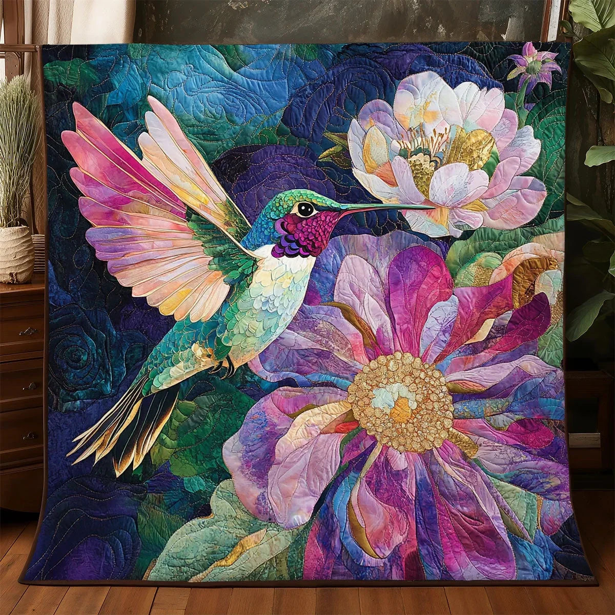 Hummingbird Enchanted Quilt Blanket