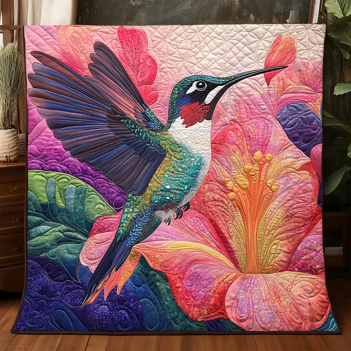 Hummingbird Enchanted Quilt Blanket