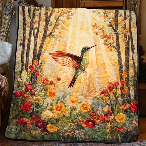 Hummingbird Horizon Quilt Blanket