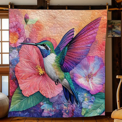 Hummingbird Horizon Quilt Blanket