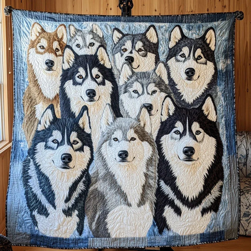 Husky Charm Quilt Blanket