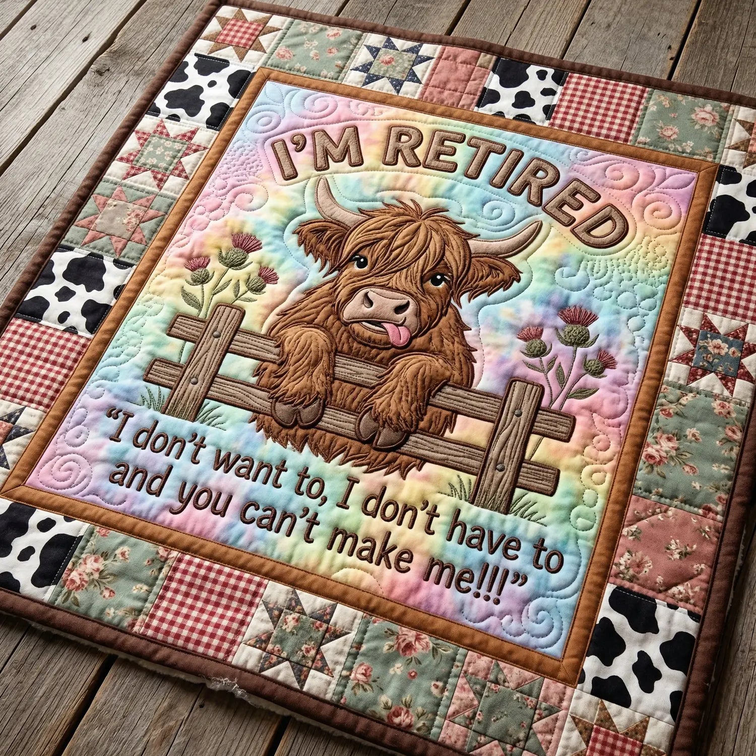 I Am Retired Quilt Blanket