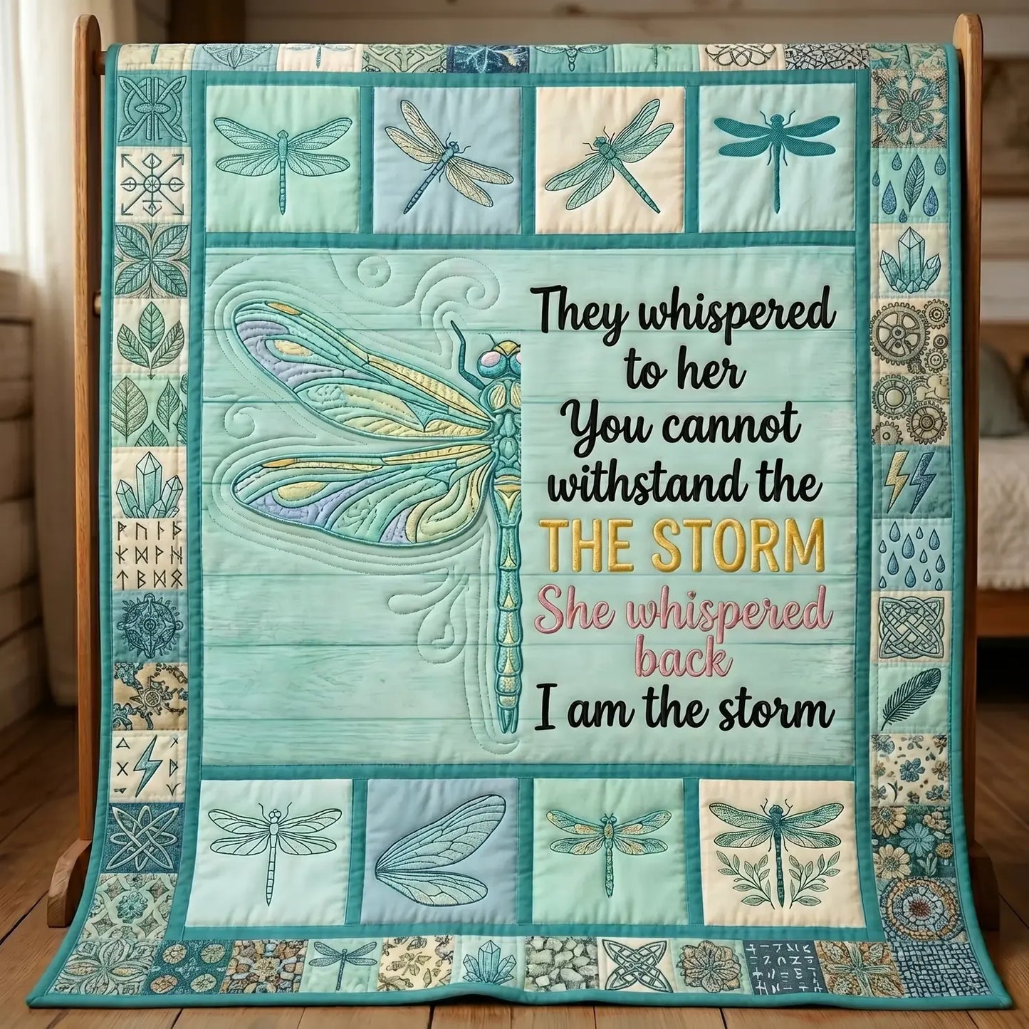 I Am The Storm Quilt Blanket