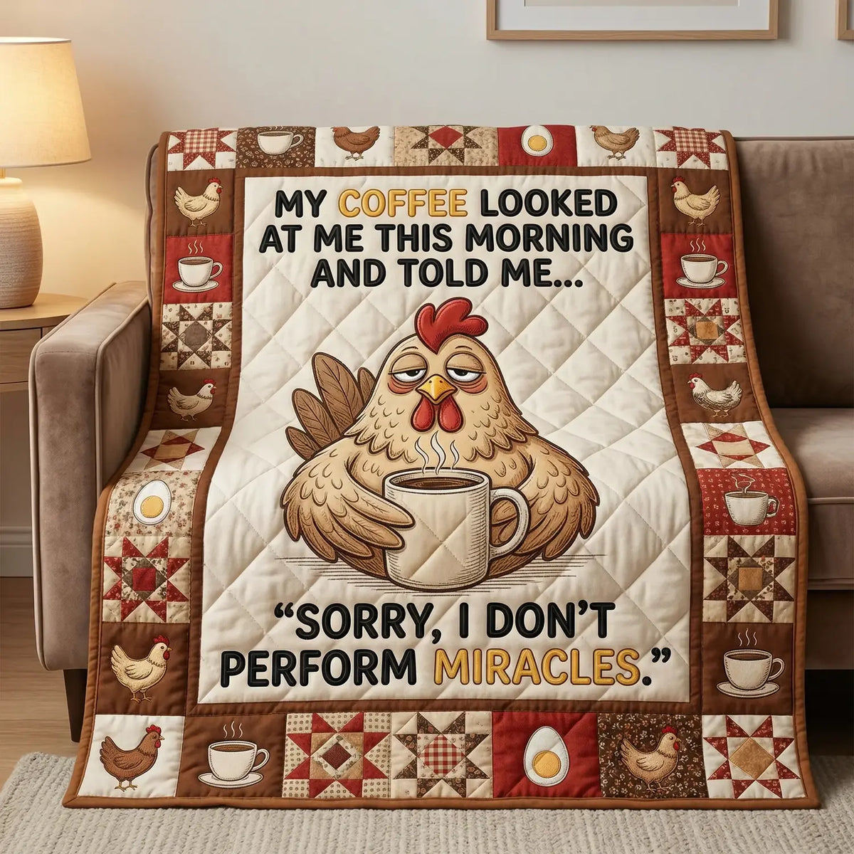 I Don't Perform Miracles Quilt Blanket
