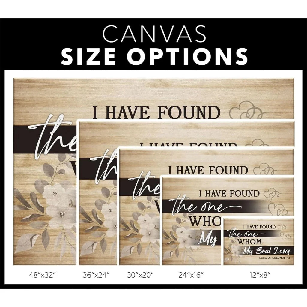 rustic i have found the one whom my soul loves christian canvas wall art (Landscape) (view 4)