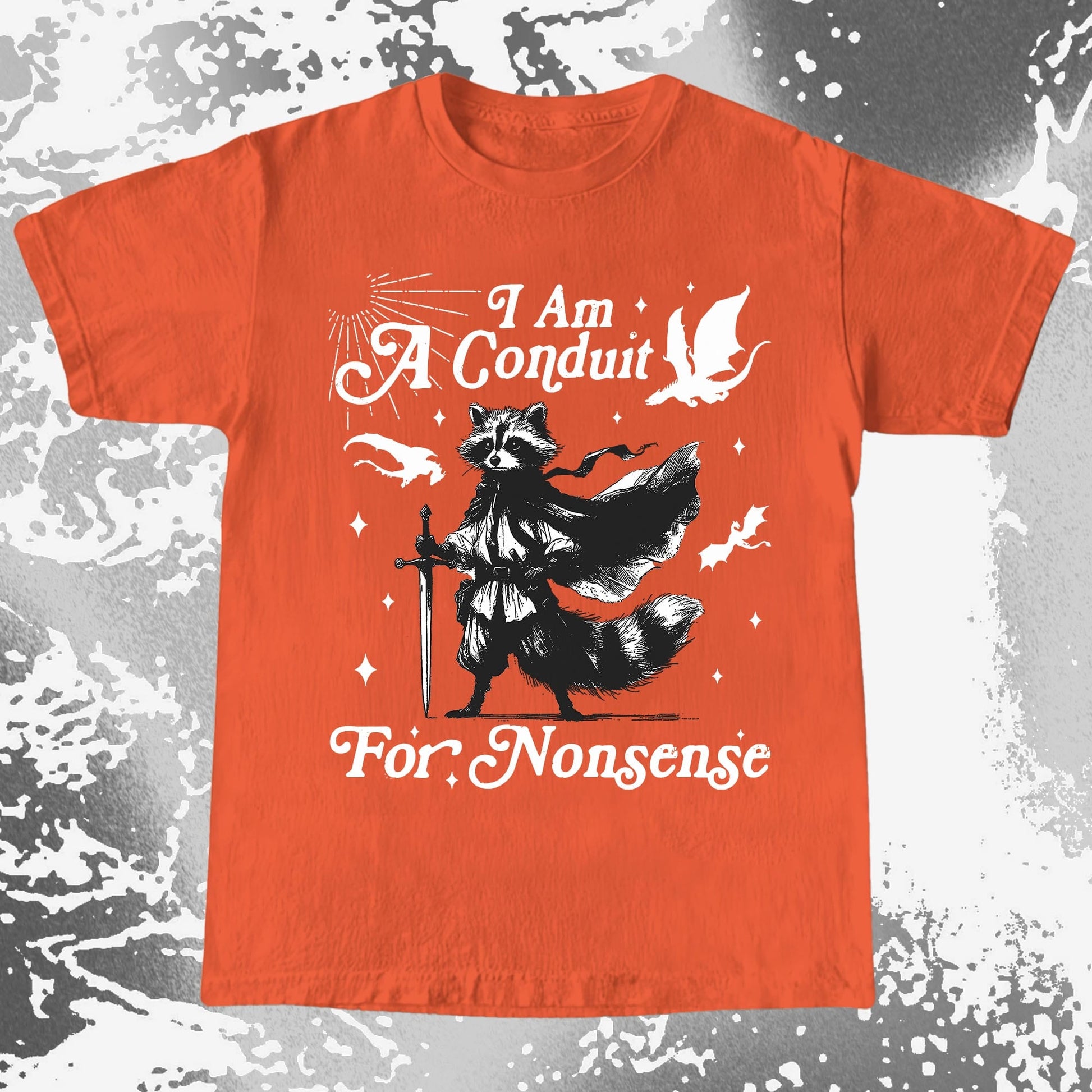 I Am A Conduit For Nonsense Raccoon Wizard Shirt, funny meme tee gift (view 6)