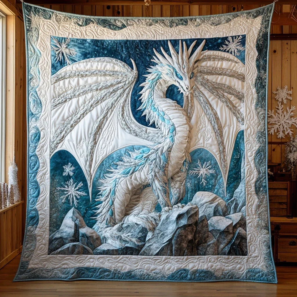 Ice Dragon Quilt Blanket