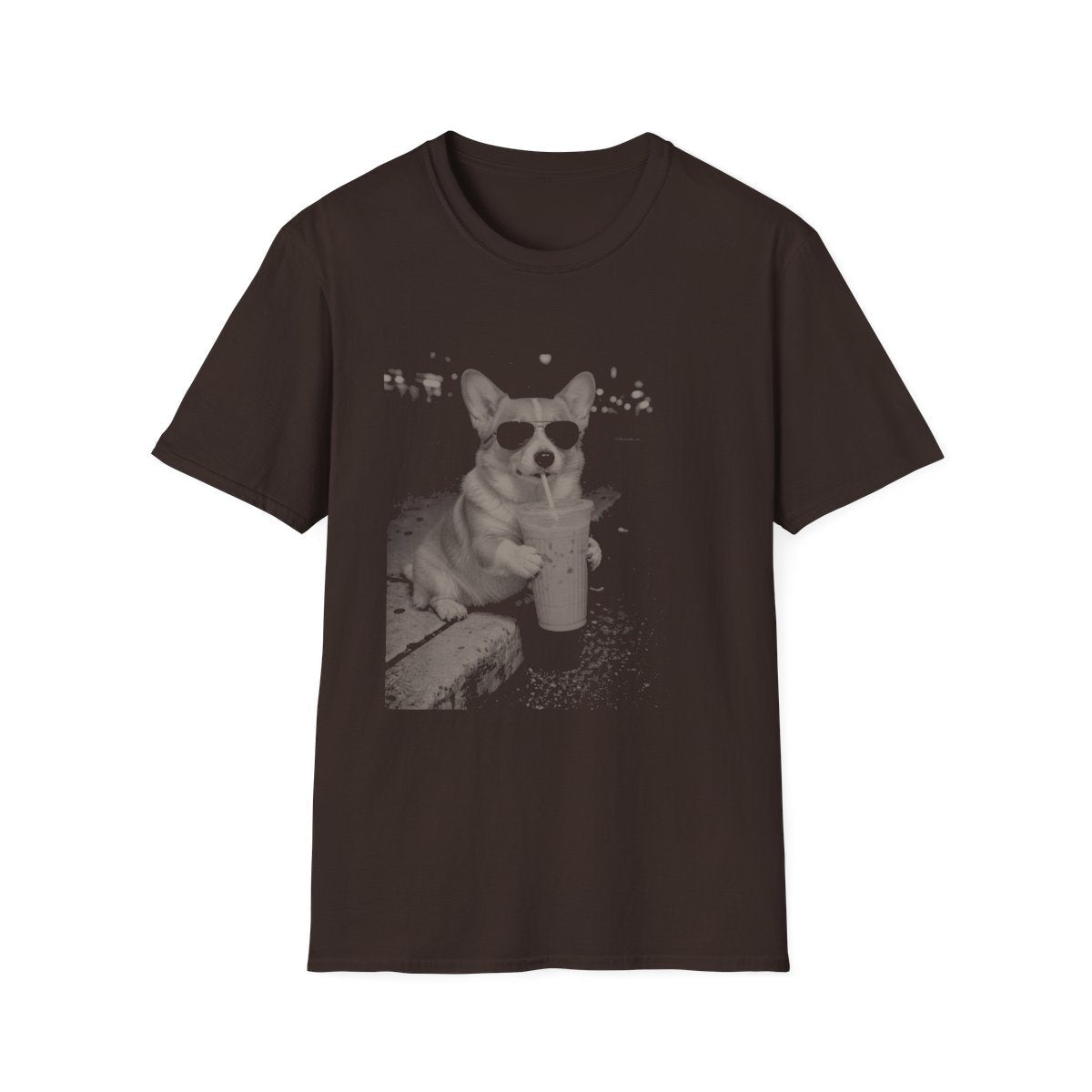 Iced Coffee Corgi Tee