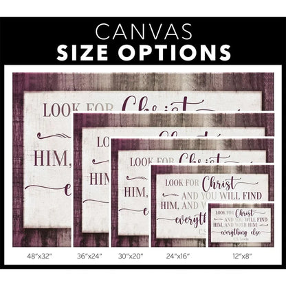 c s lewis wall art look for christ and you will find him canvas print (Landscape) (view 2)