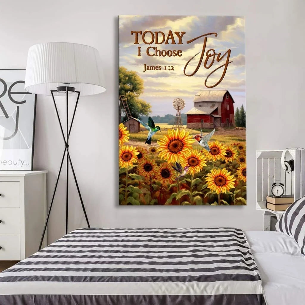 today i choose joy american farm james 1 2 wall art canvas (view 3)