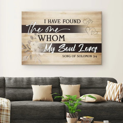 rustic i have found the one whom my soul loves christian canvas wall art (Landscape) (view 3)