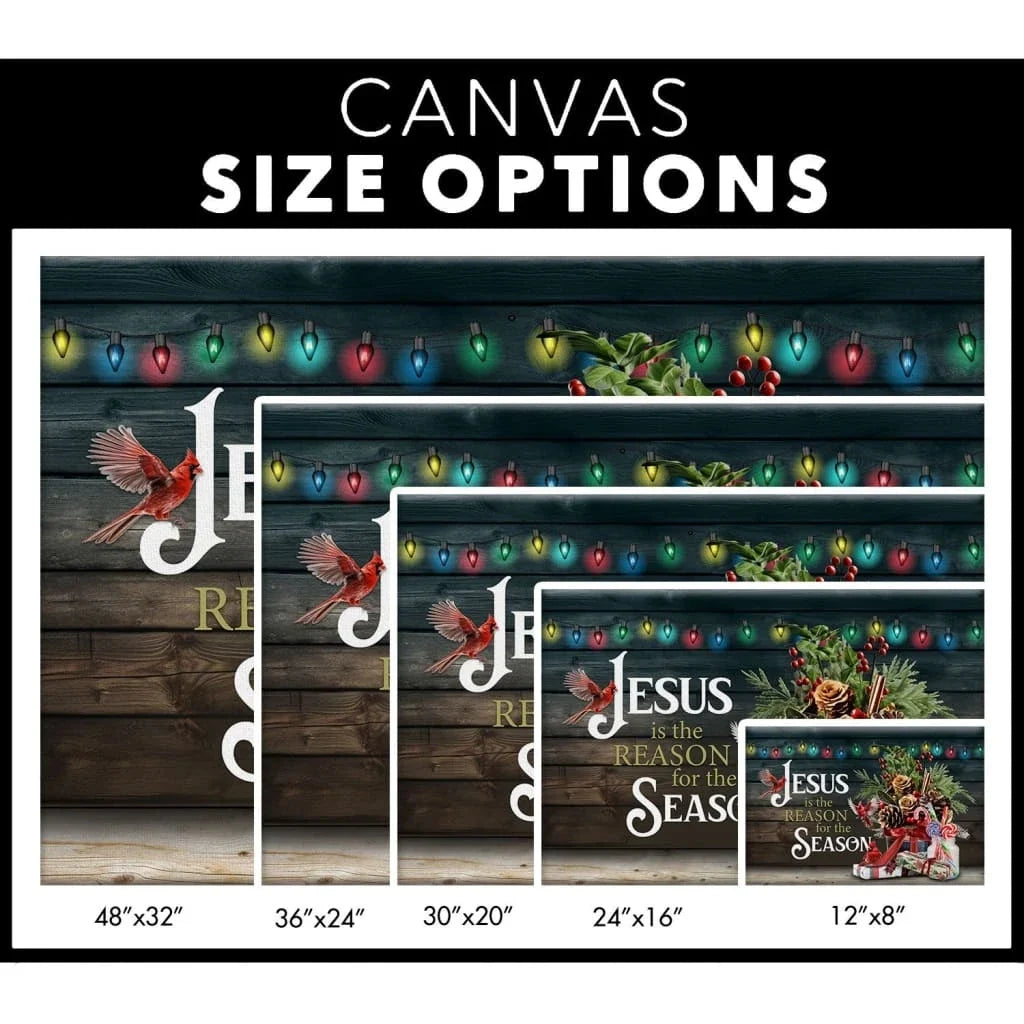 jesus is the reason for the season christmas wall art canvas (Landscape) (view 4)