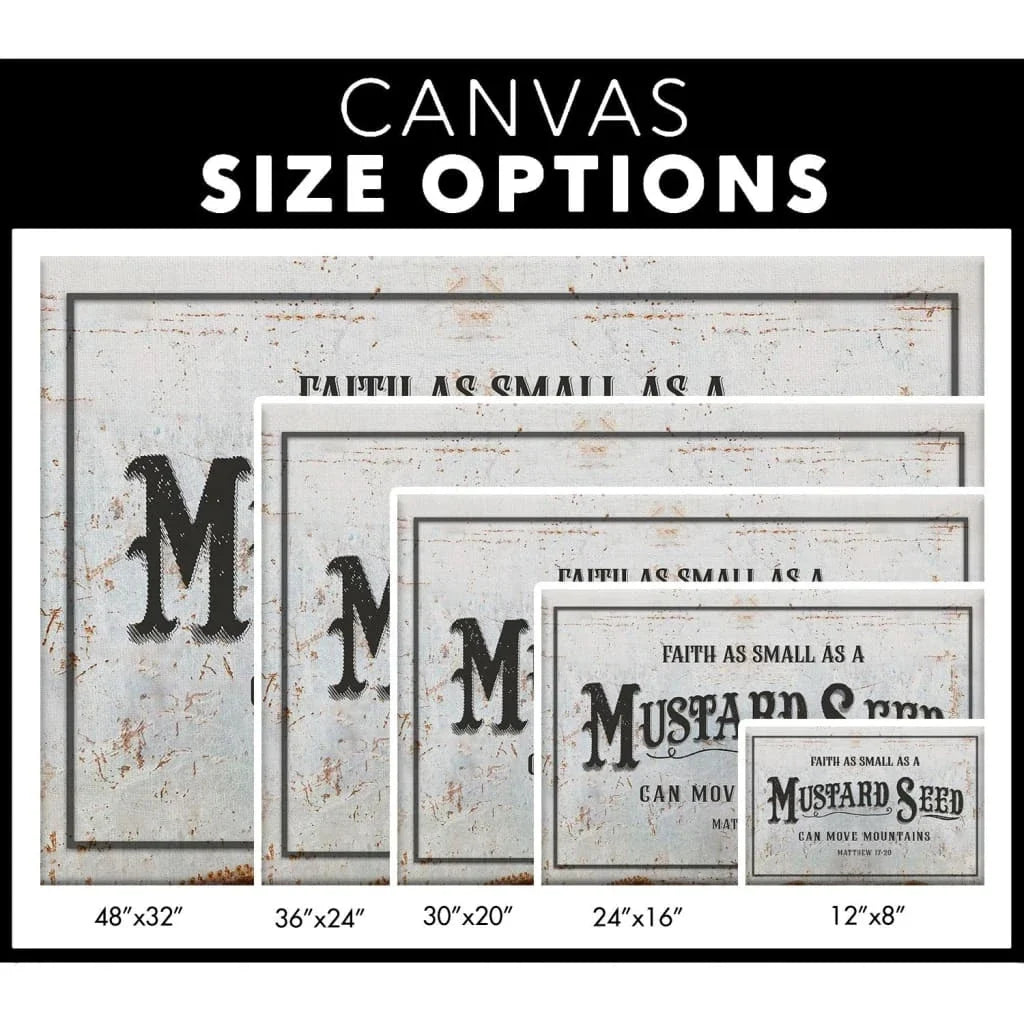 faith as small as a mustard seed can move mountains wall art canvas (Landscape) (view 4)