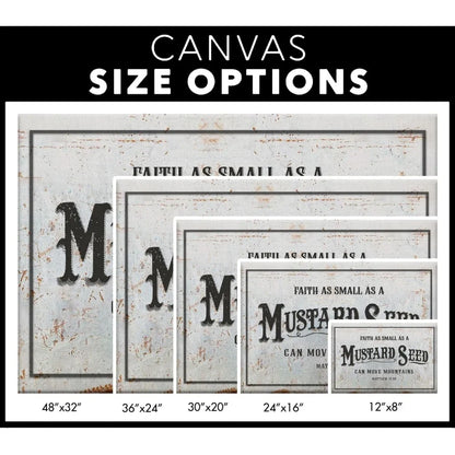 faith as small as a mustard seed can move mountains wall art canvas (Landscape) (view 4)