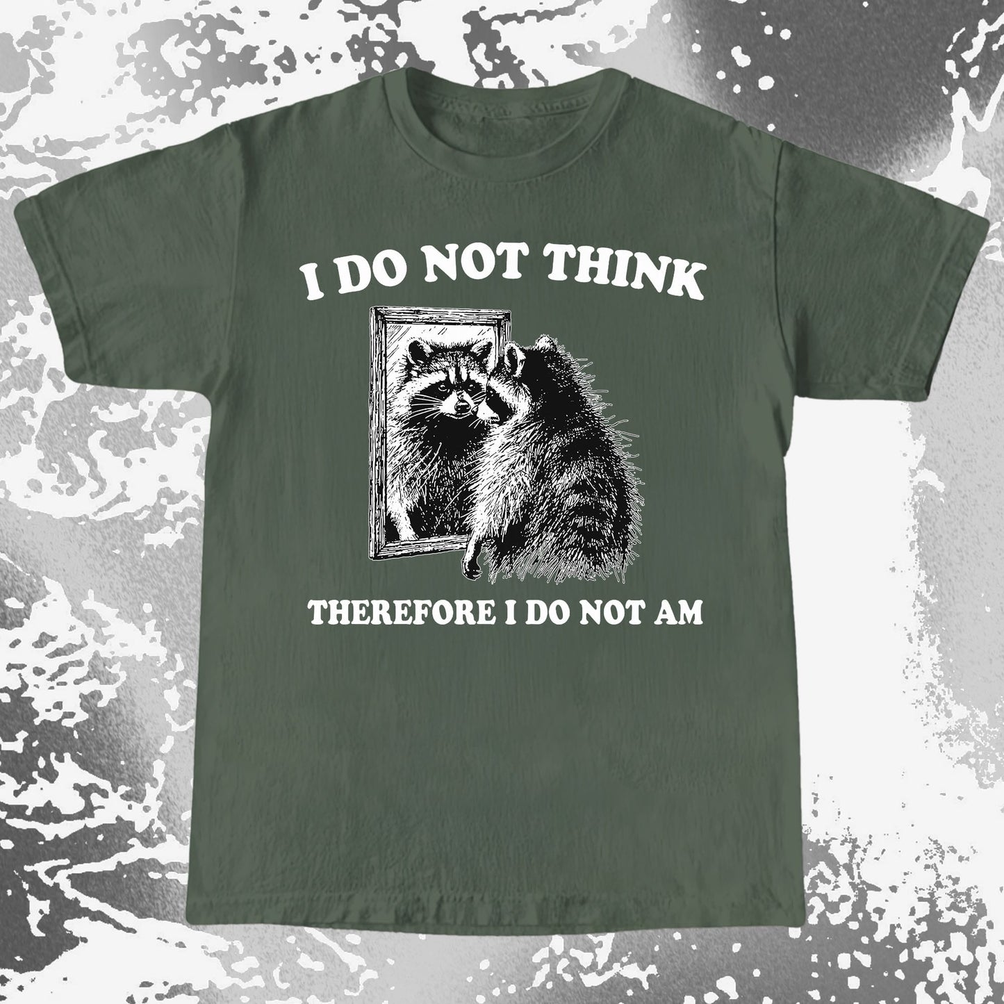 I Do Not Think Raccoon Mirror Philosophy, funny meme tee gift (view 6)