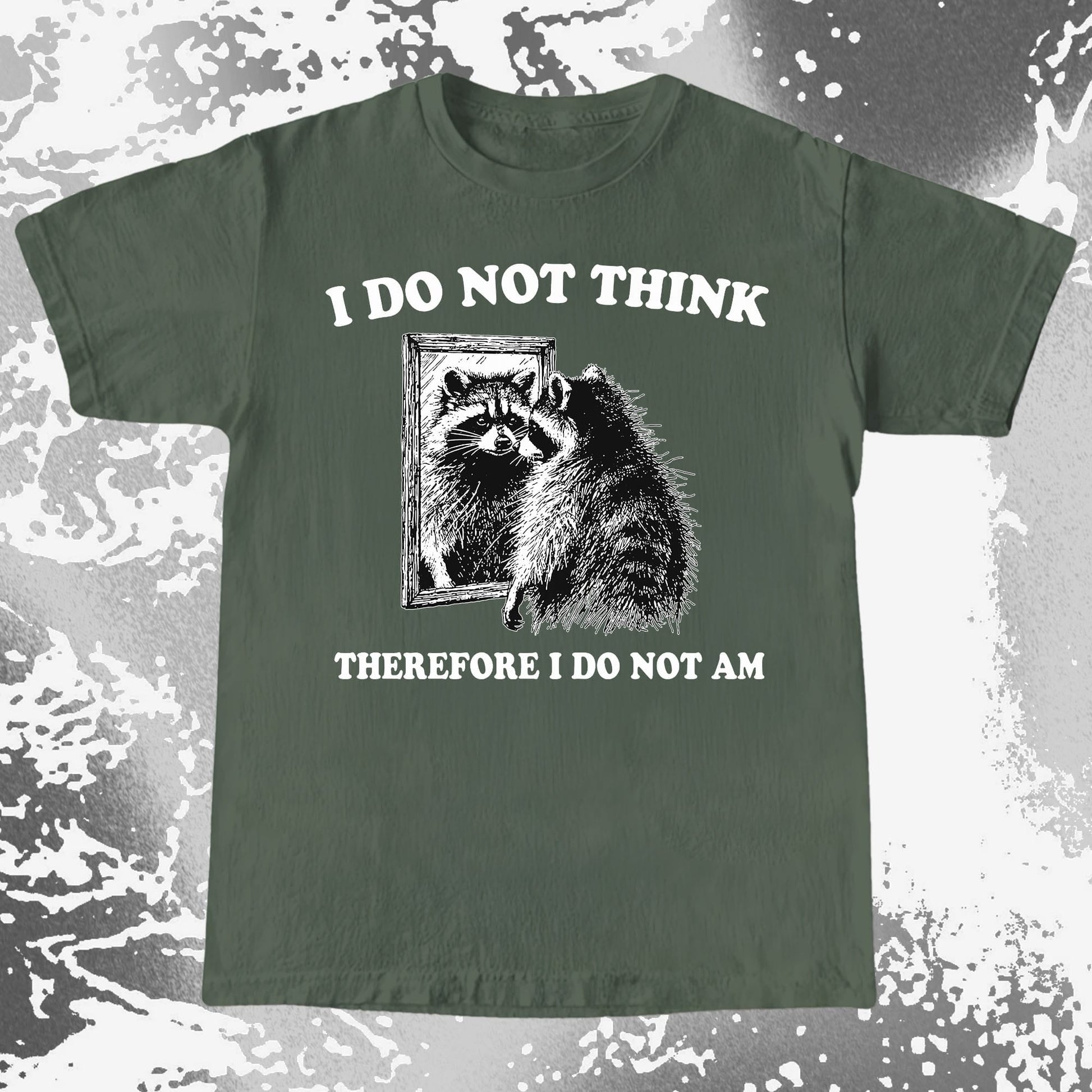 I Do Not Think Raccoon Mirror Philosophy, funny meme tee gift (view 6)