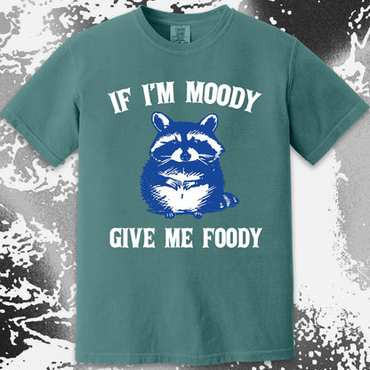 If I'm Moody Give Me Foody Raccoon Shirt, funny meme tee gift (view 13)