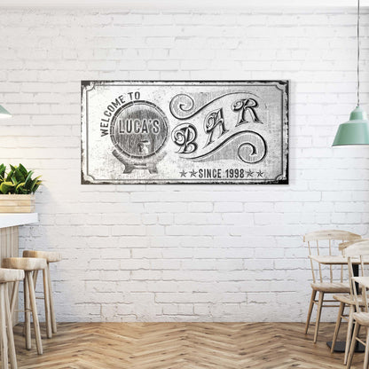 Bar Sign - 20"x10", Style 2 - canvas