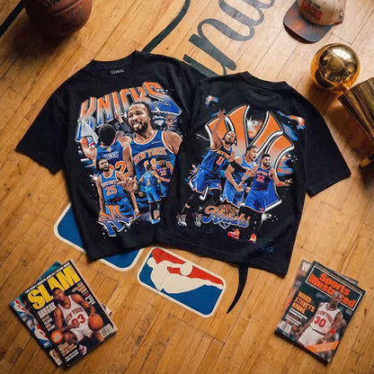 New York Knicks Vintage Basketball 2-Sided Graphic T-Shirt